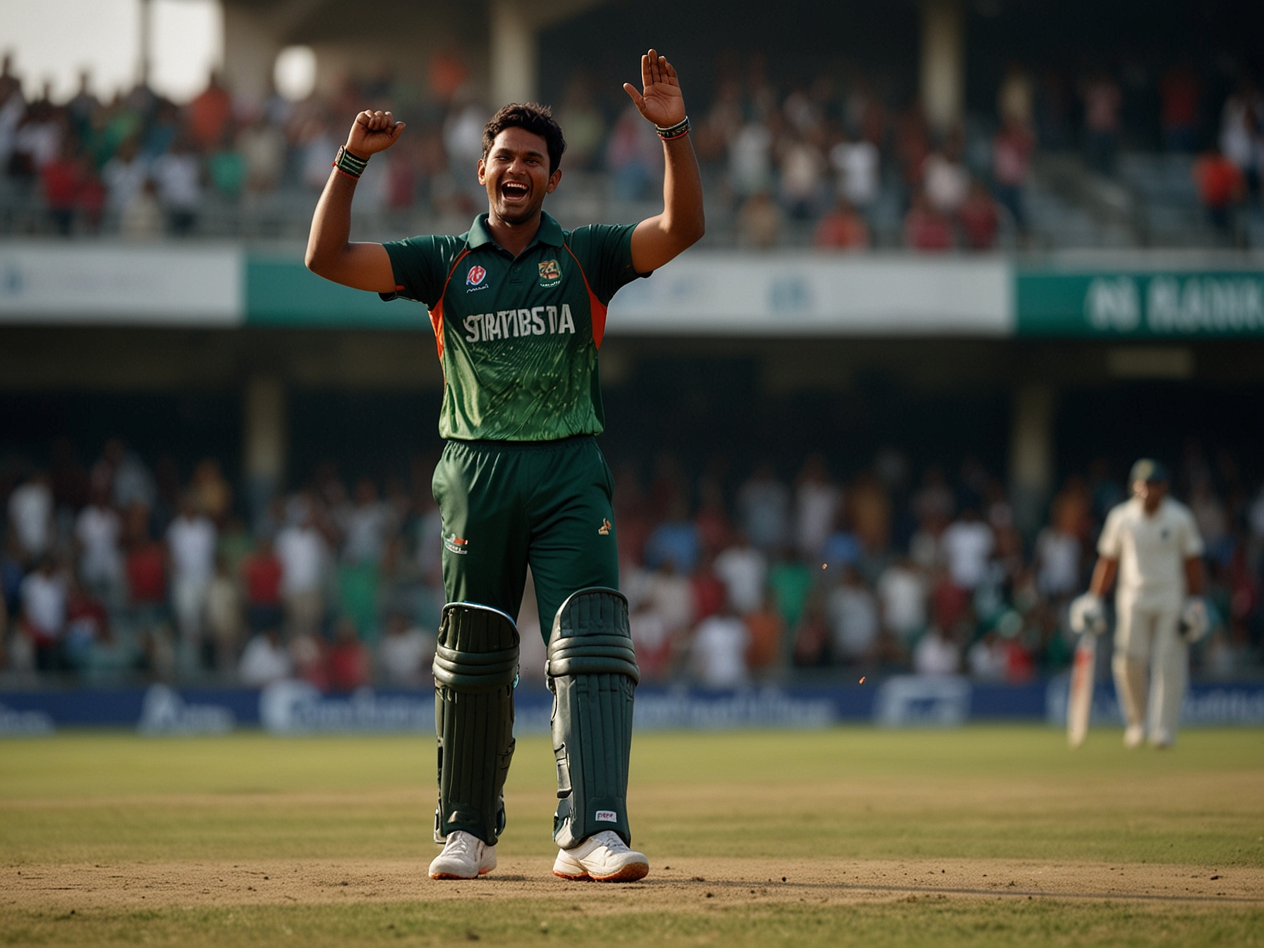 Bangladeshi cricket player celebrating with phone - PPvip hero